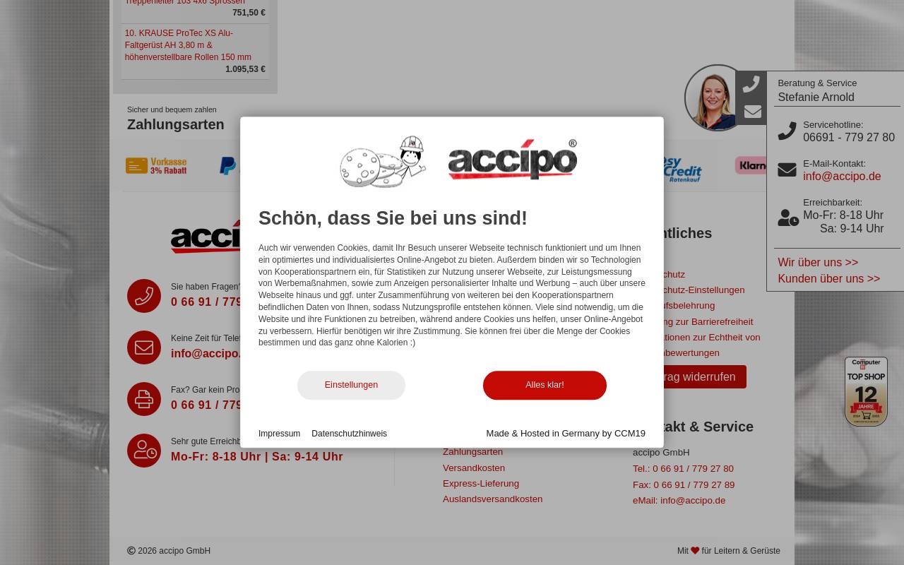 Screenshot von accipo.de