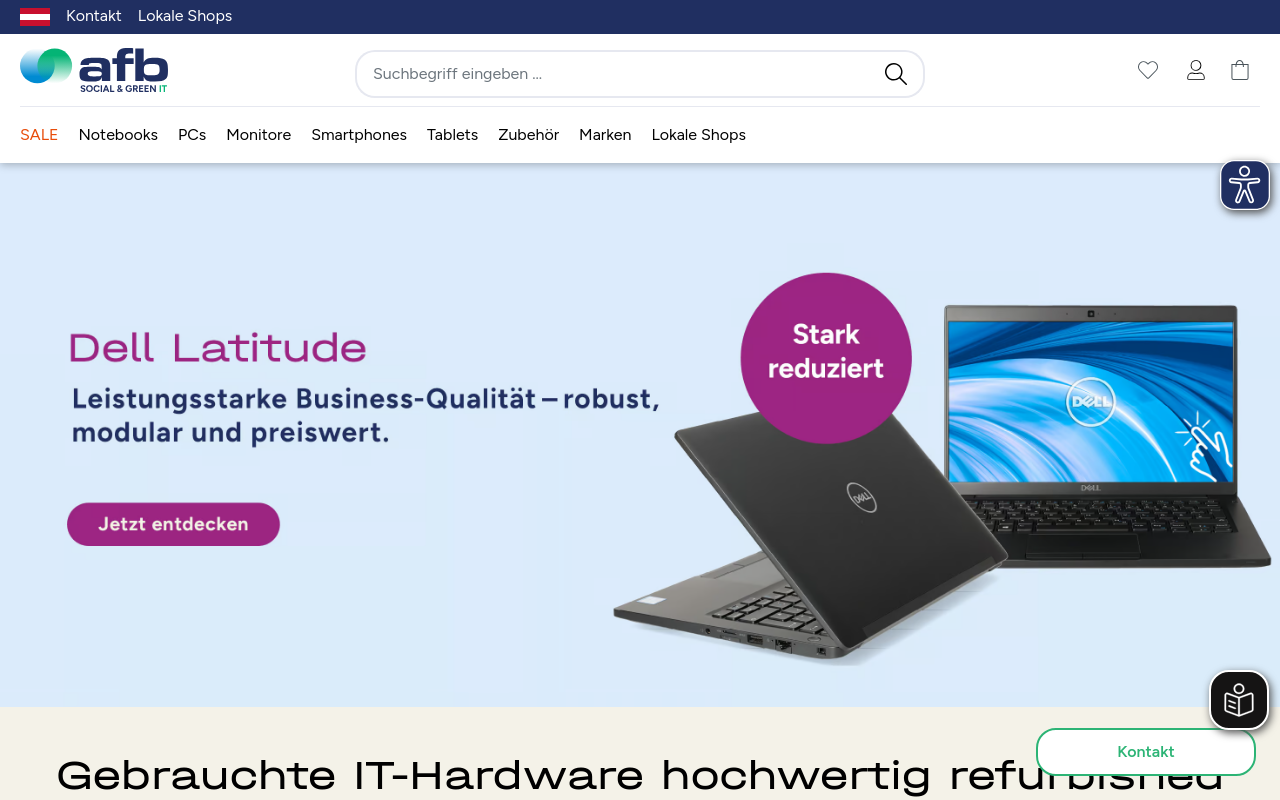 Screenshot von afbshop.at