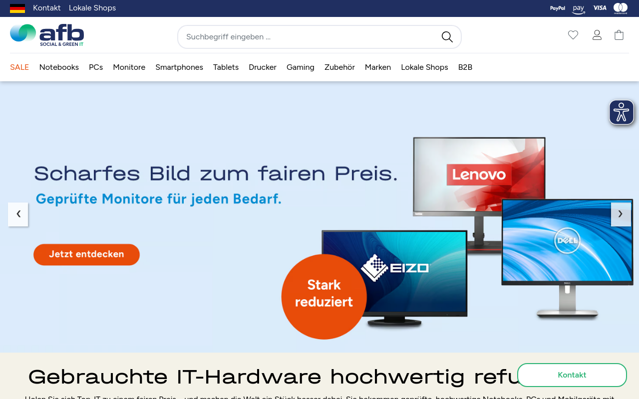 Screenshot von afbshop.de