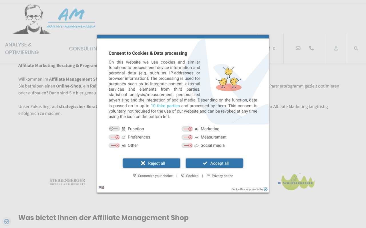 Screenshot von affiliate-management.shop