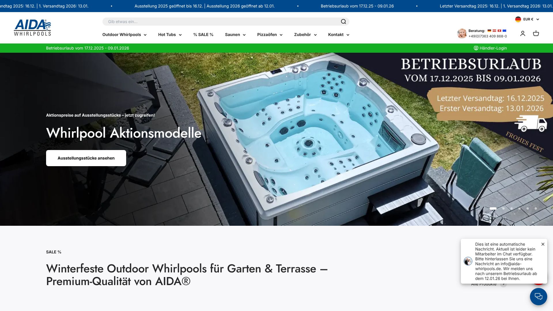 Screenshot von AIDA Whirlpools
