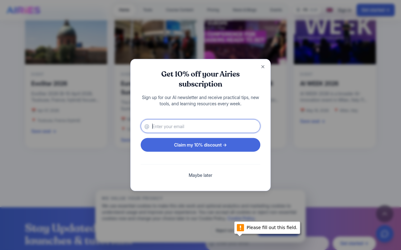 Screenshot von Lerne KI mit Airies
