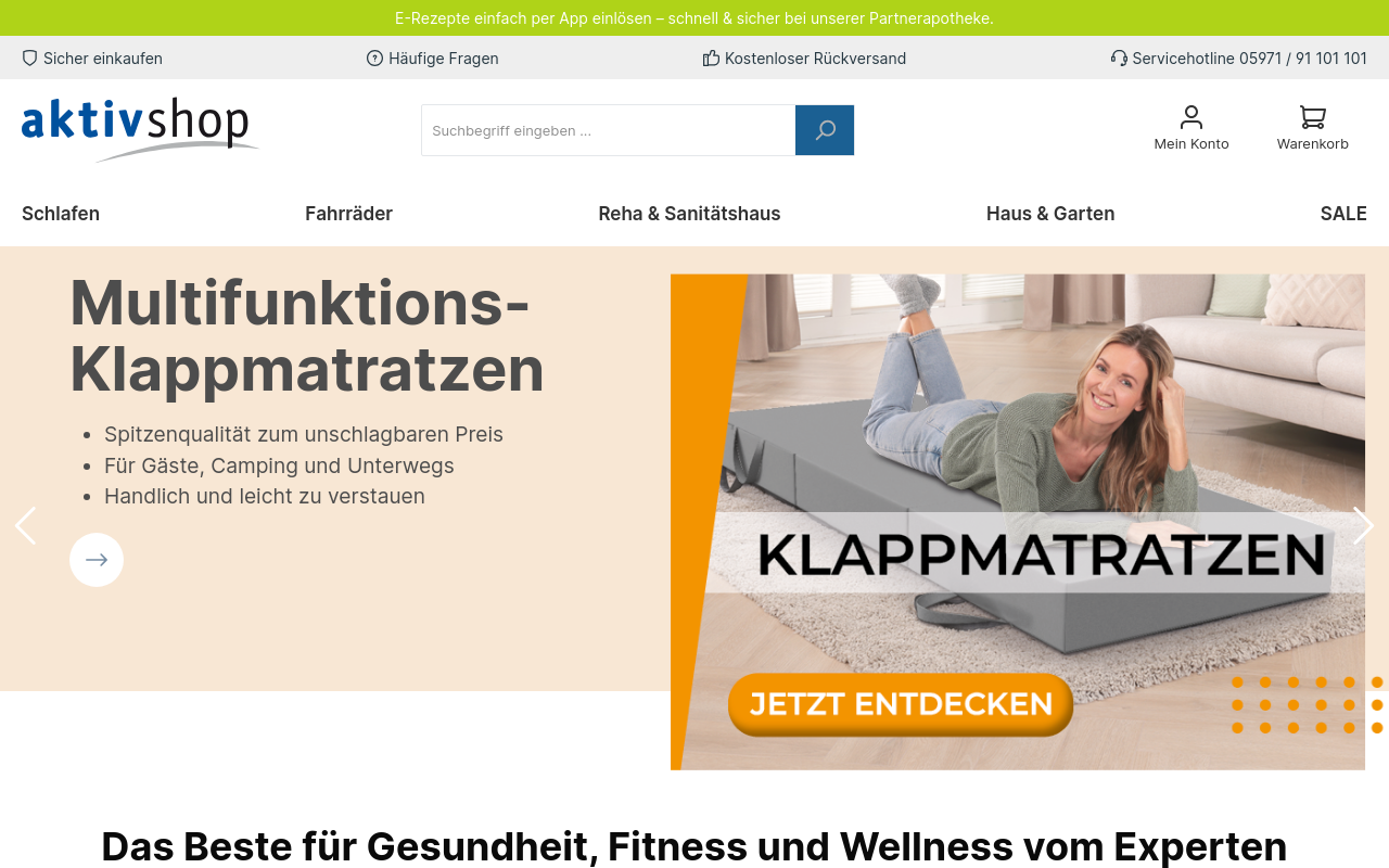 Screenshot von aktivshop.de