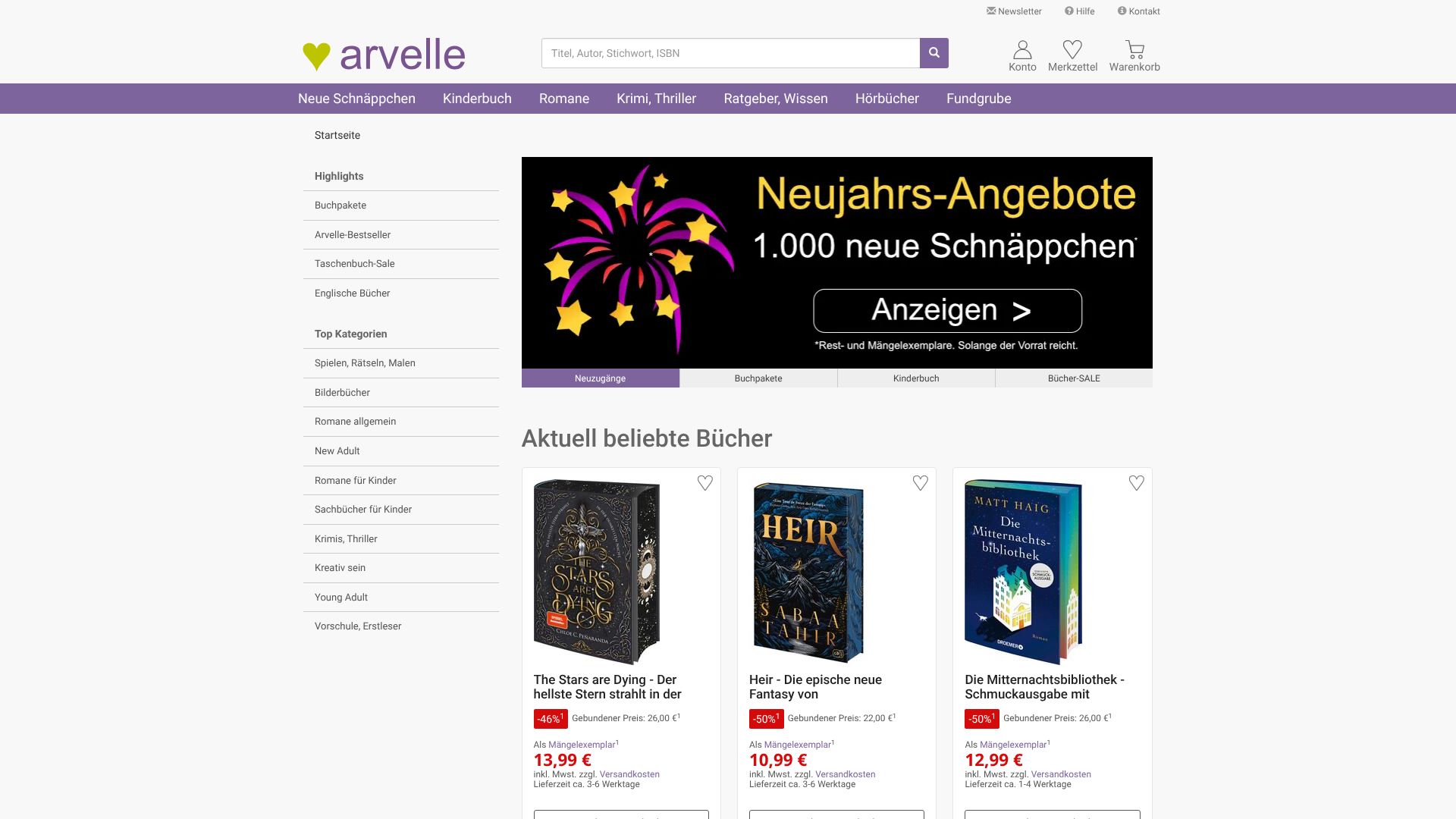 Screenshot von arvelle