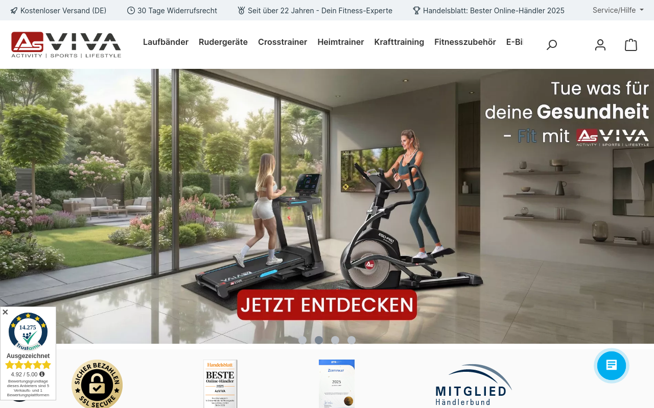 Screenshot von asviva.de