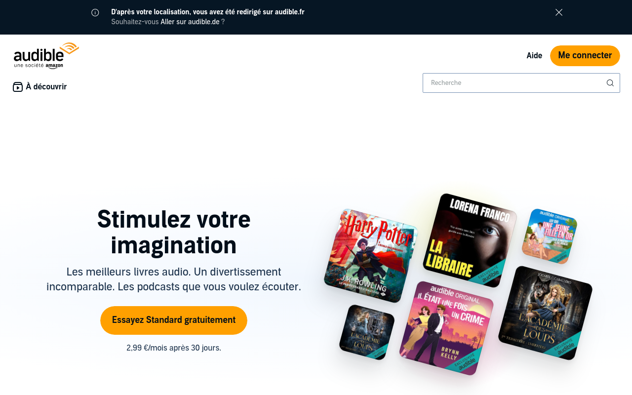 Screenshot von audible.de
