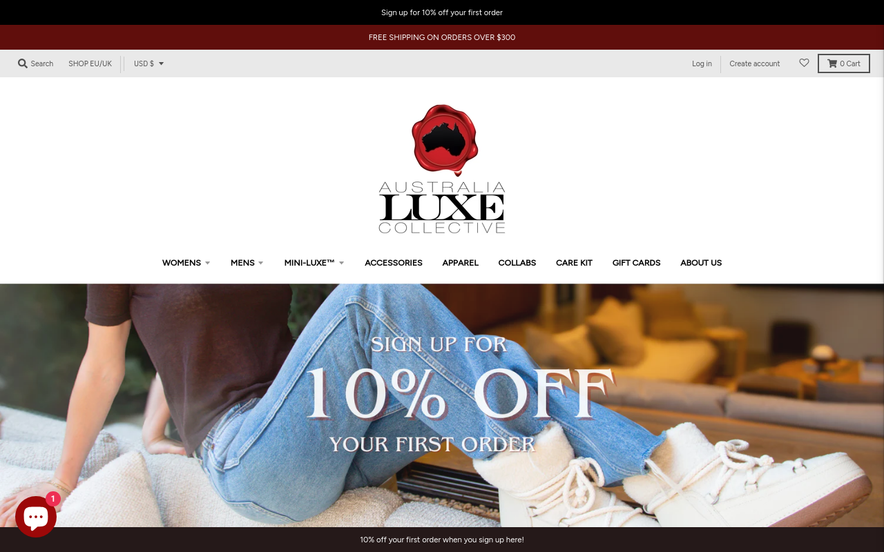 Screenshot von australialuxeco.com