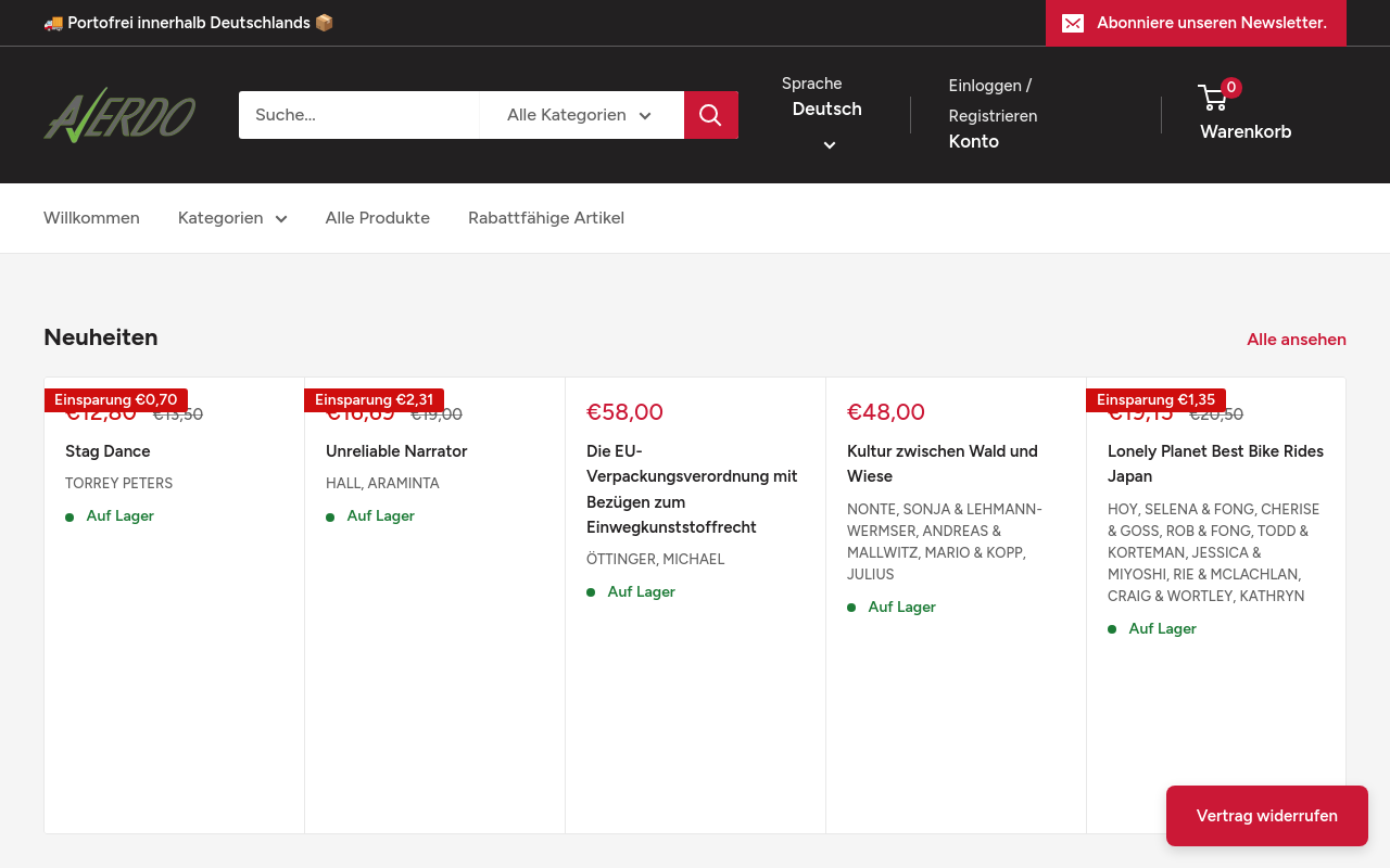 Screenshot von averdo.com