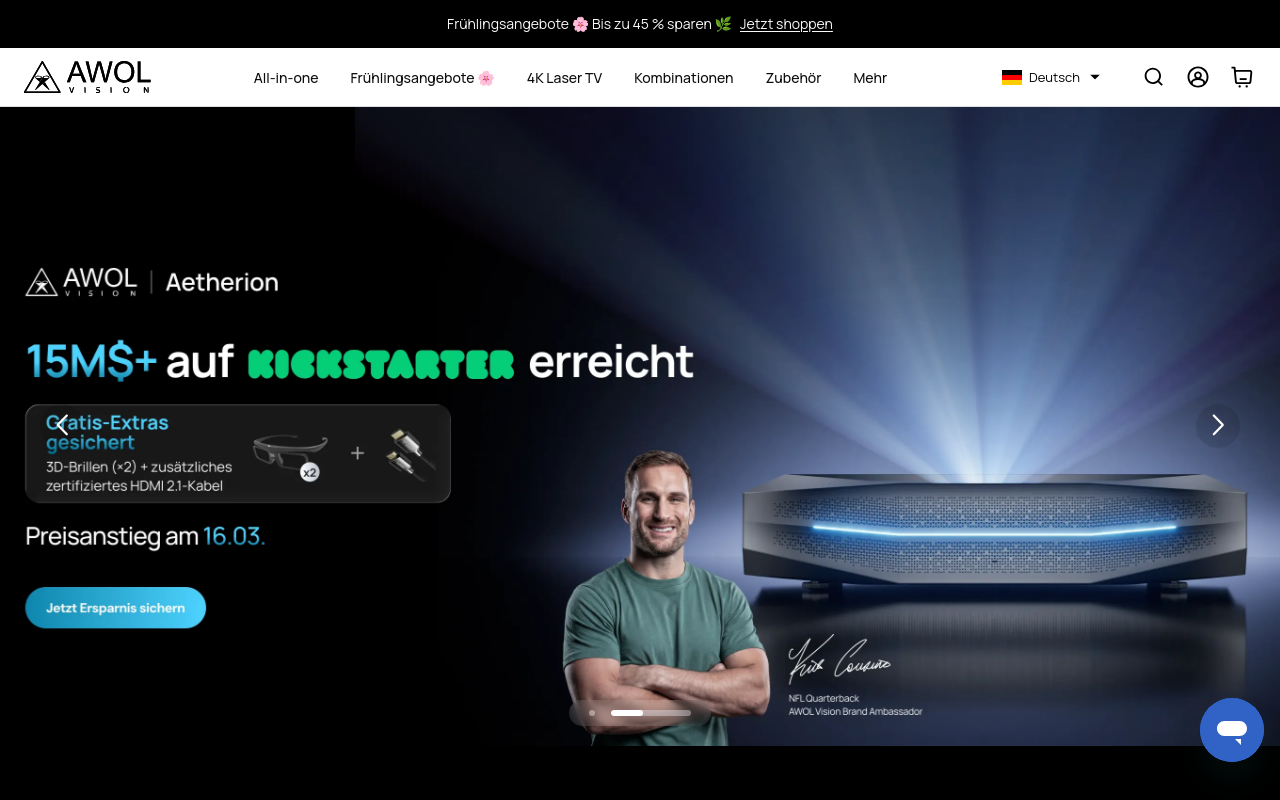 Screenshot von awolvision.de