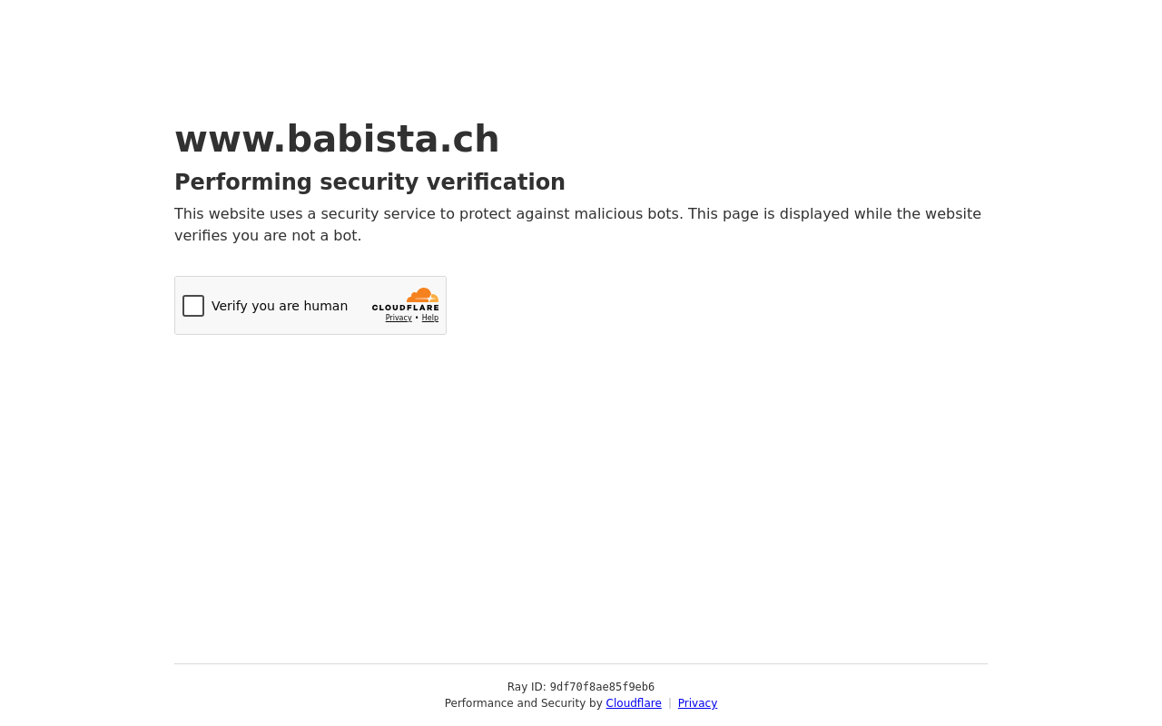 Screenshot von babista.ch