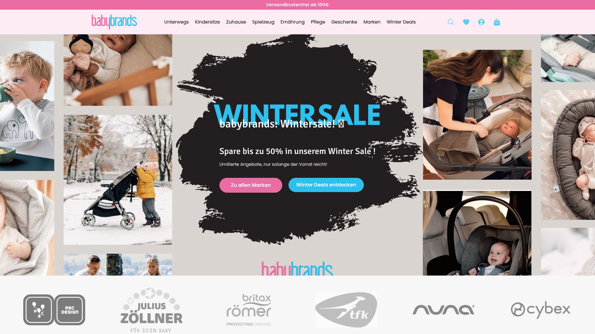 Screenshot von Babybrands