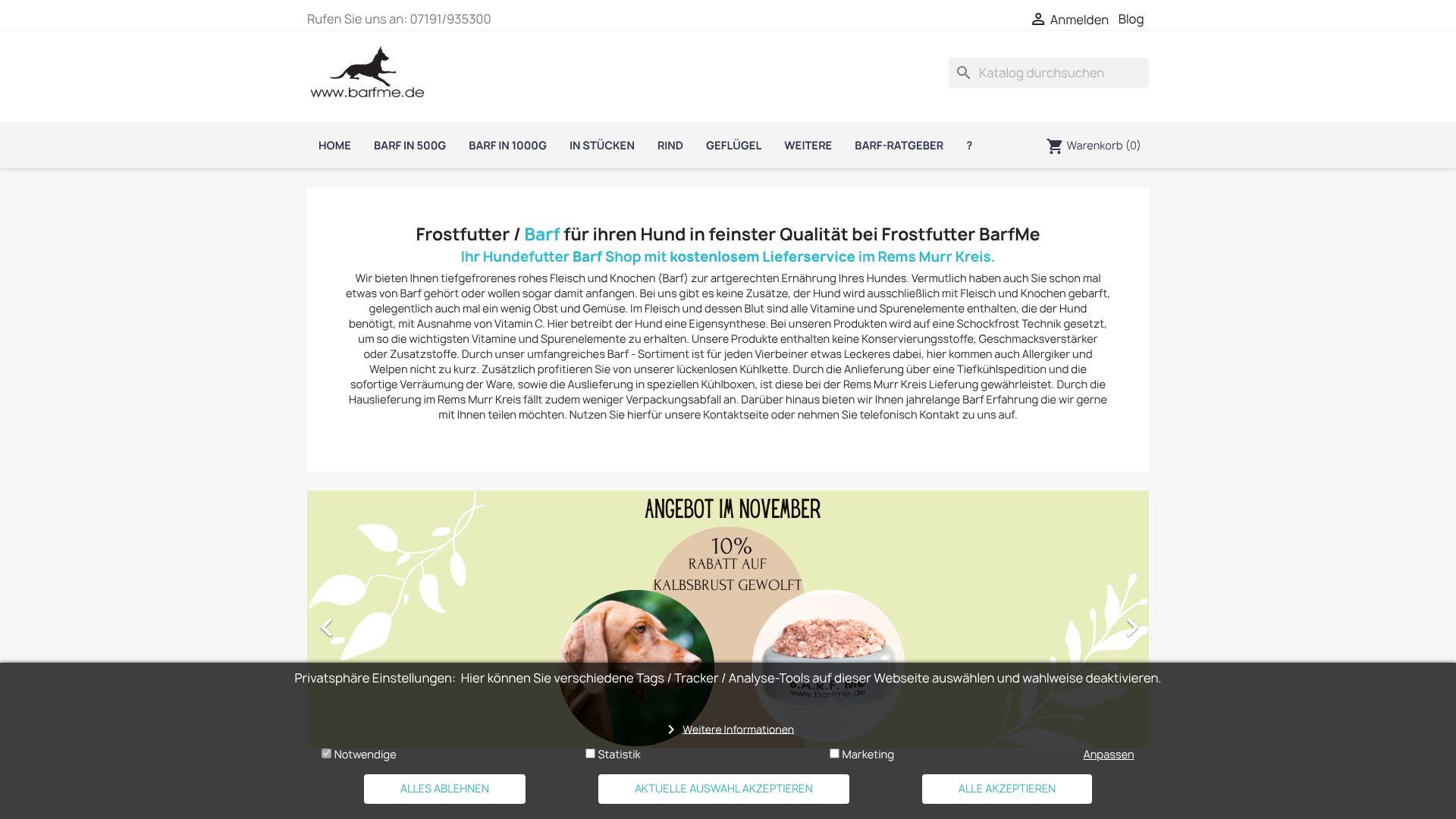 Screenshot von barfme.de