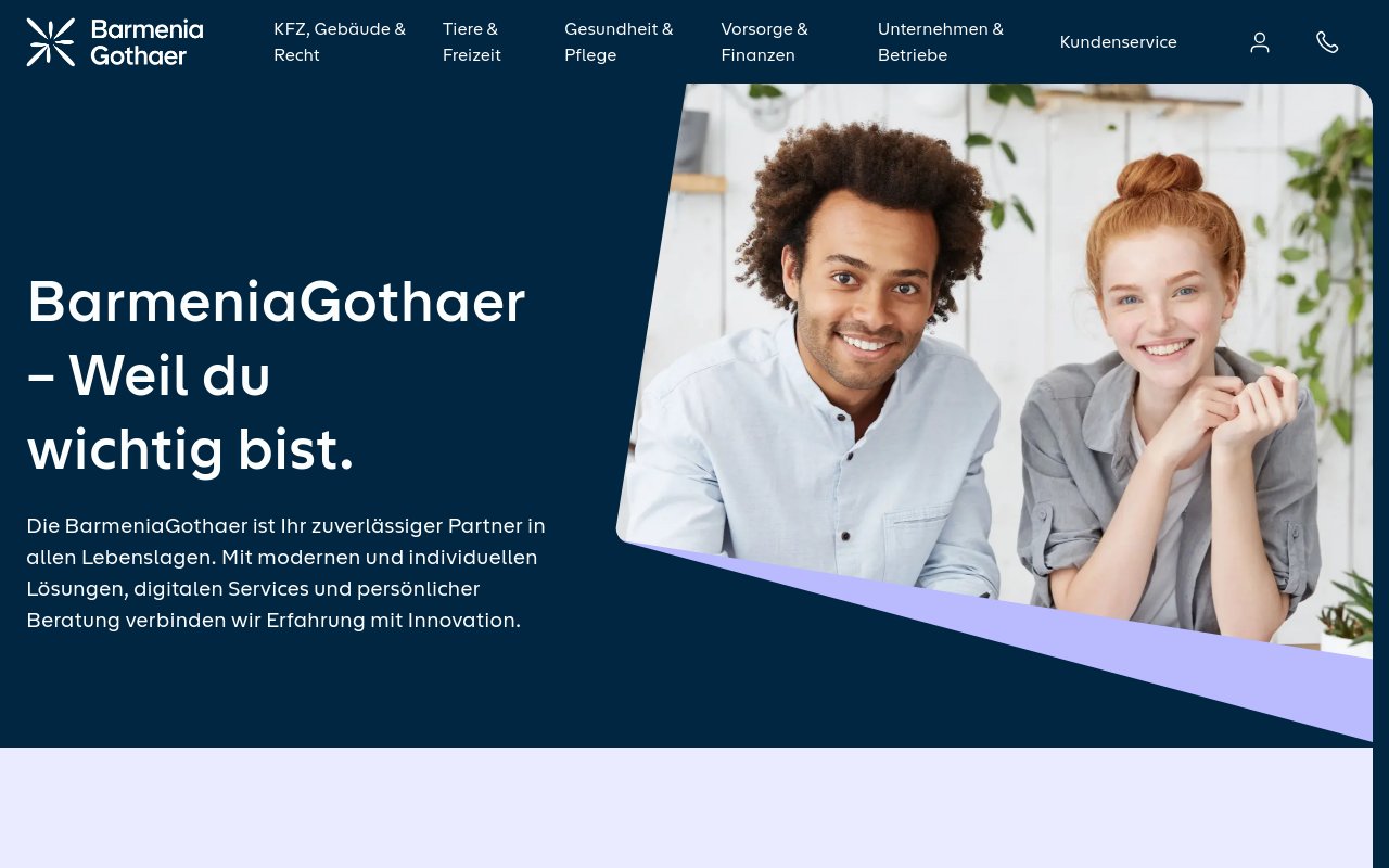 Screenshot von barmenia.de