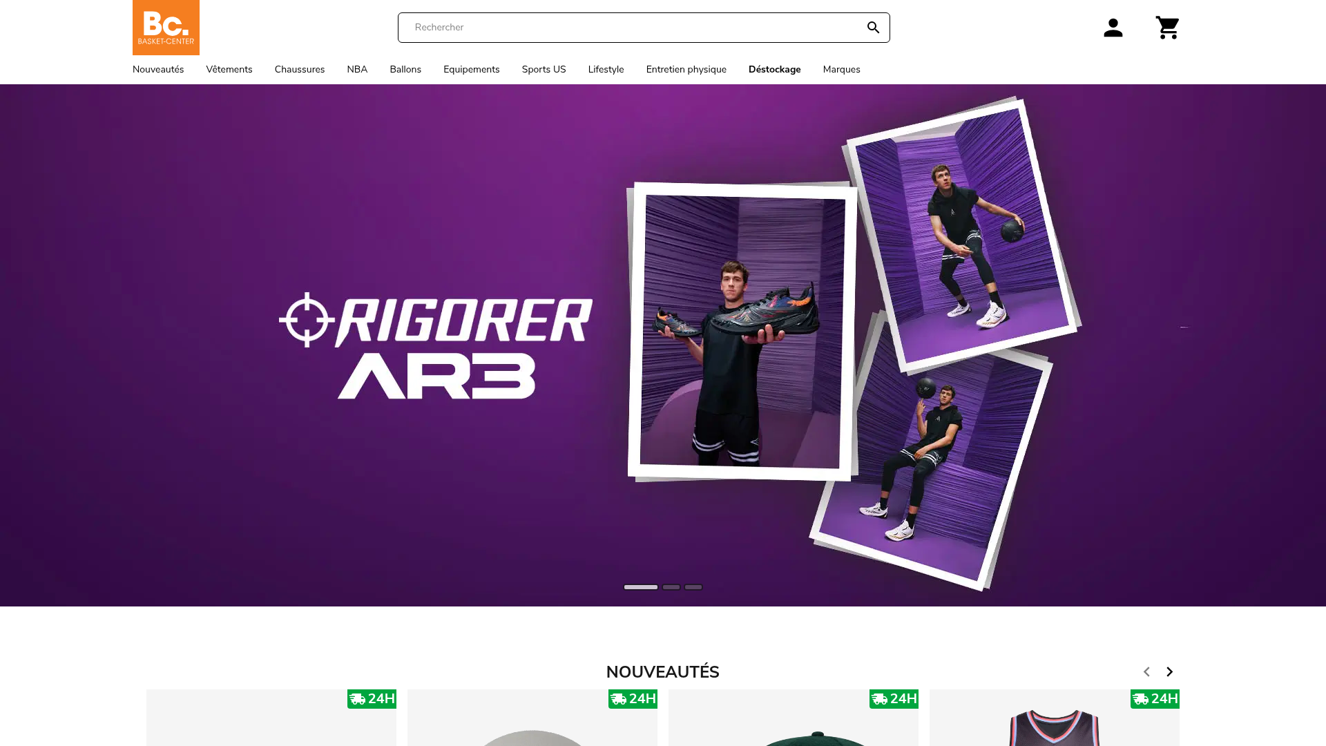 Screenshot von basket-center.fr