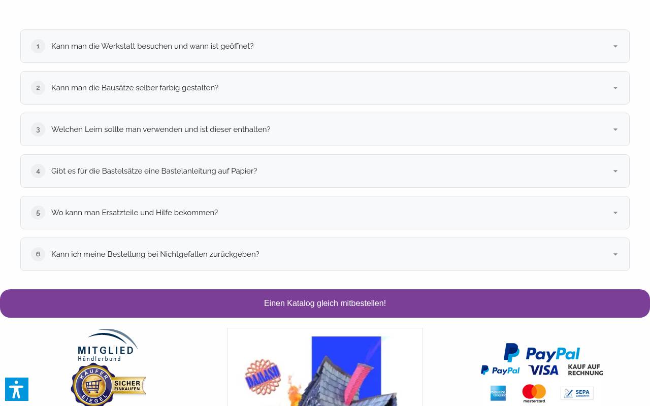 Screenshot von bastelsatz.de
