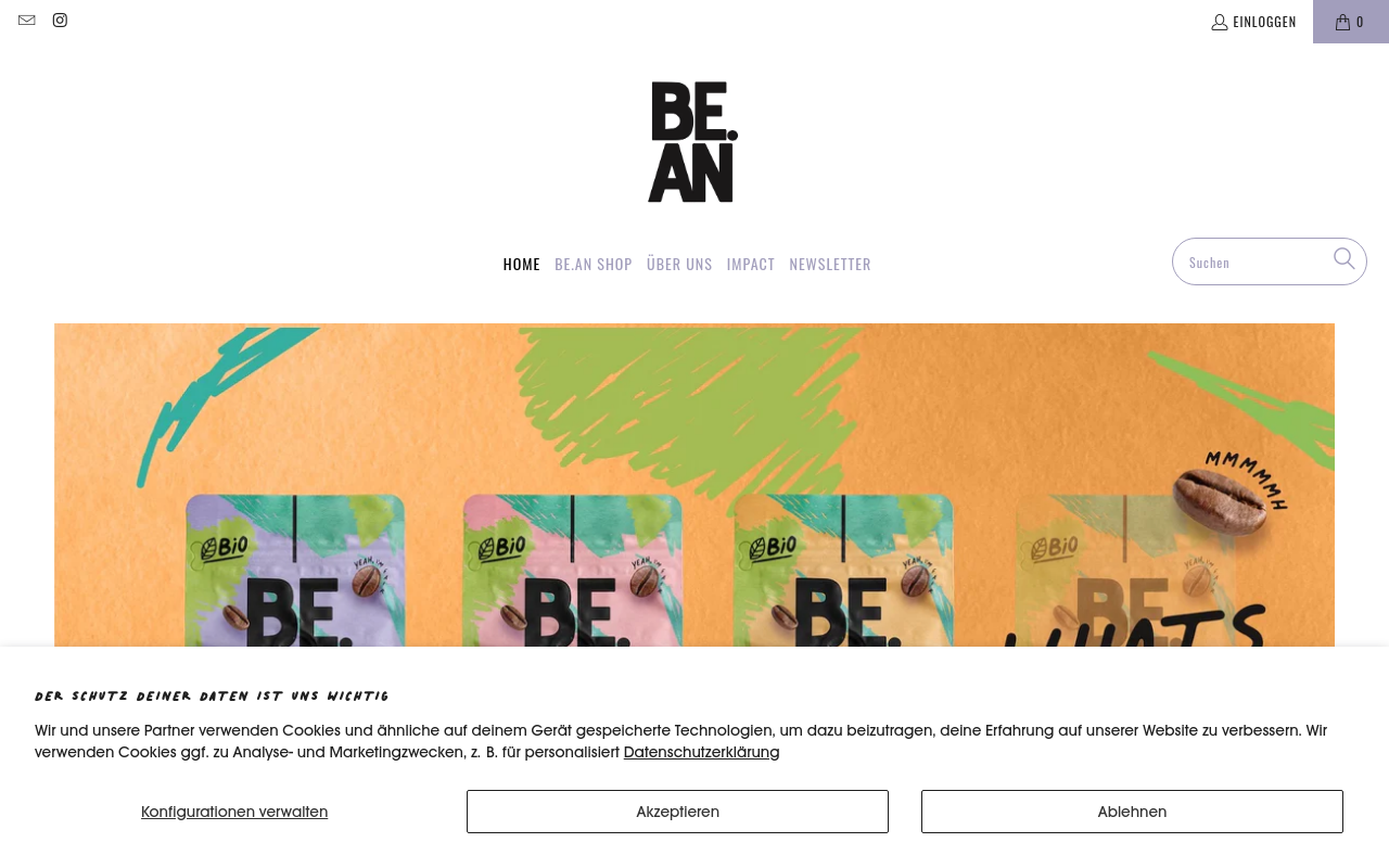 Screenshot von beancoffee.de