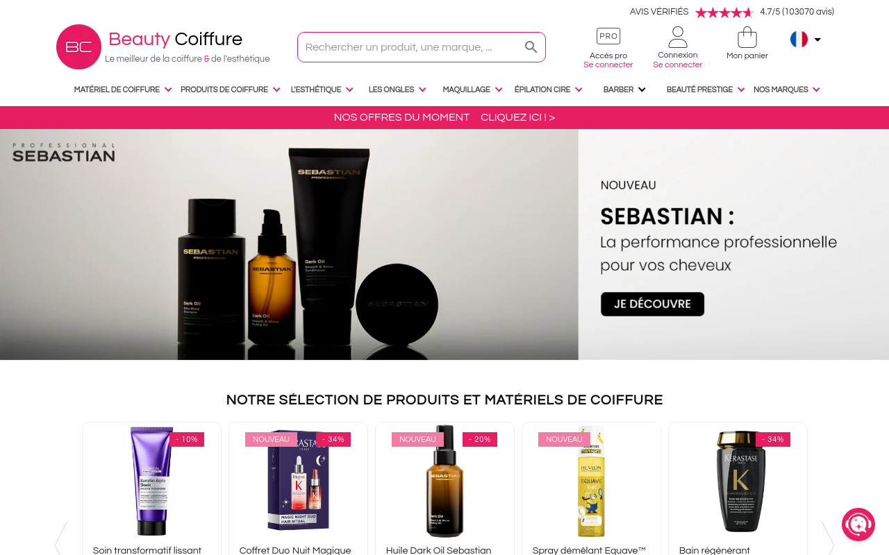 Screenshot von beautycoiffure.com