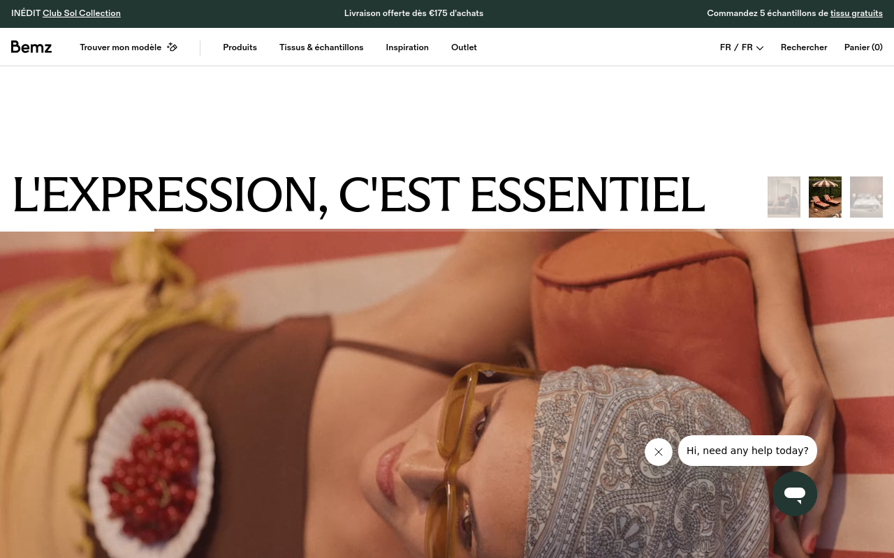 Screenshot von bemz.com