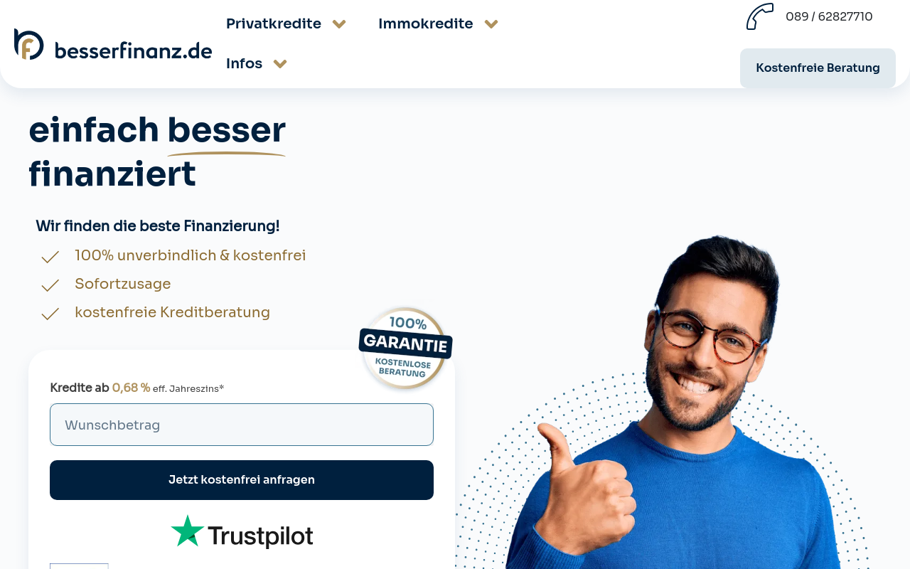 Screenshot von besserfinanz.de