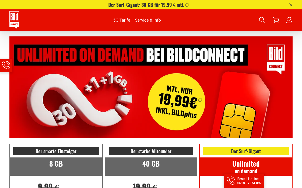 Screenshot von bildconnect.de