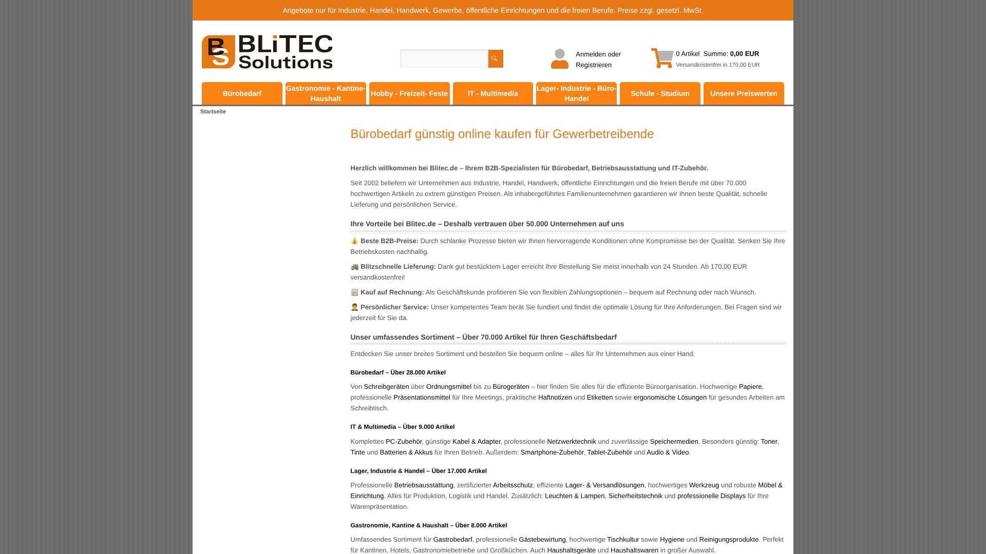 Screenshot von blitec.de