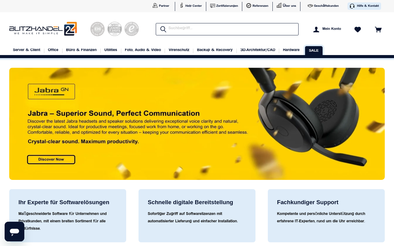 Screenshot von blitzhandel24.de