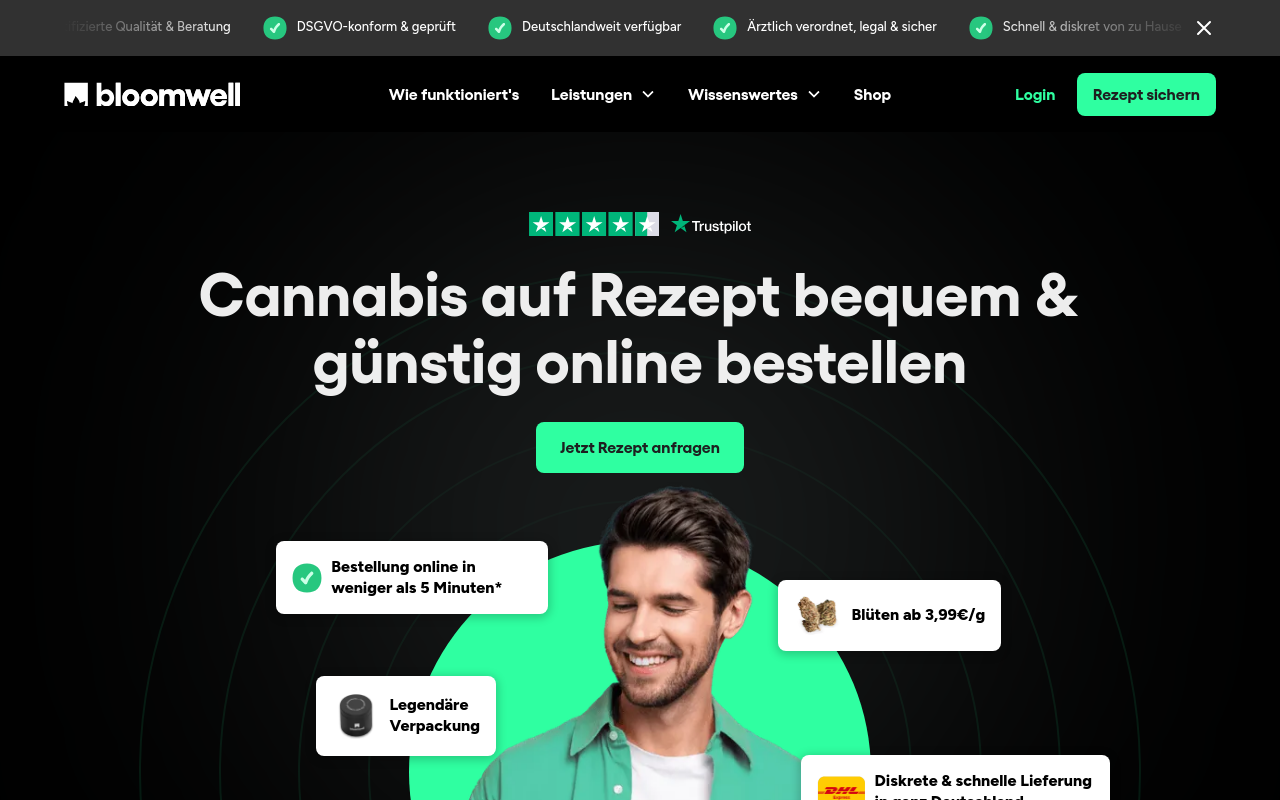 Screenshot von bloomwell.de