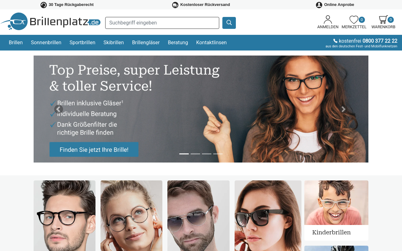 Screenshot von brillenplatz.de