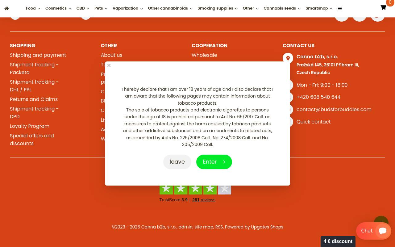 Screenshot von budsforbuddies.com