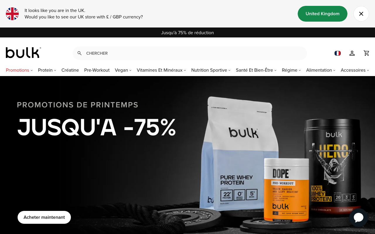 Screenshot von bulkpowders.fr