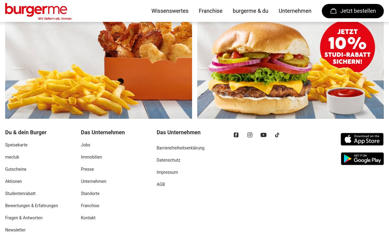 Screenshot von burgerme.de