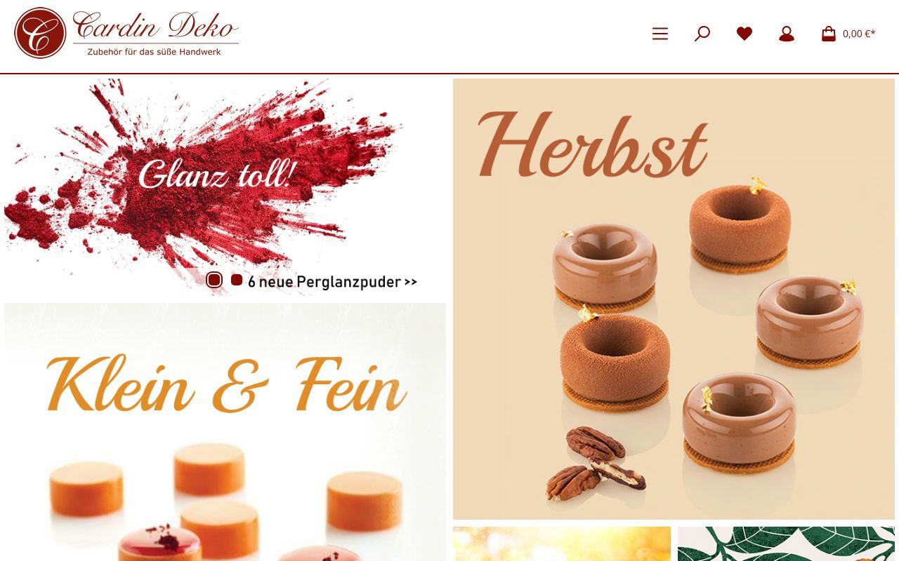 Screenshot von cardin-deko.de