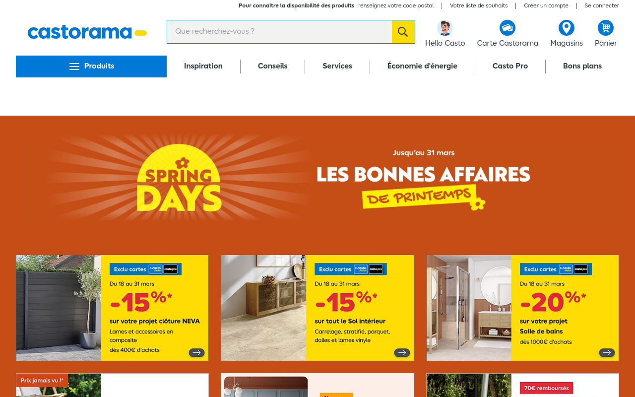 Screenshot von castorama.fr