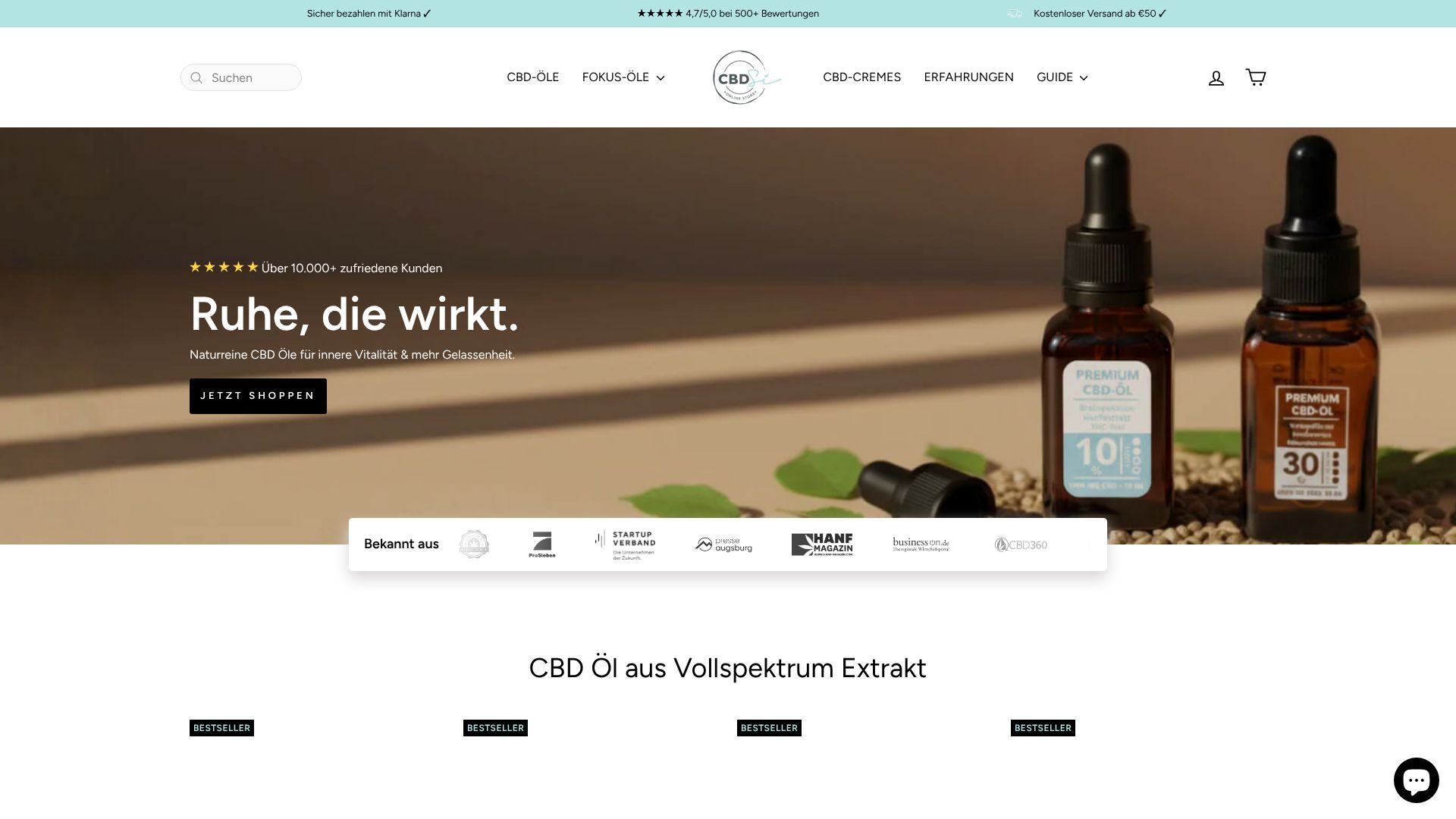 Screenshot von CBDSI