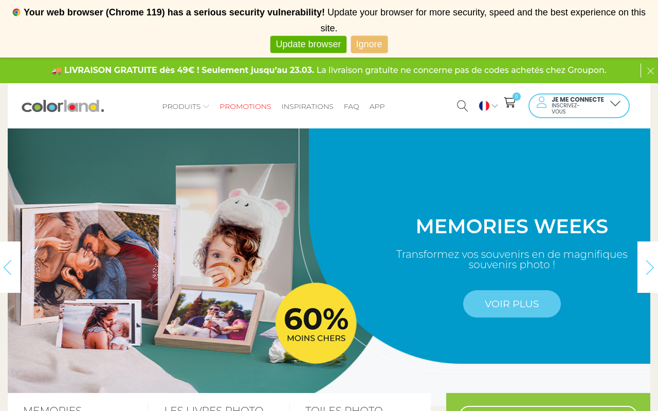 Screenshot von colorland.com