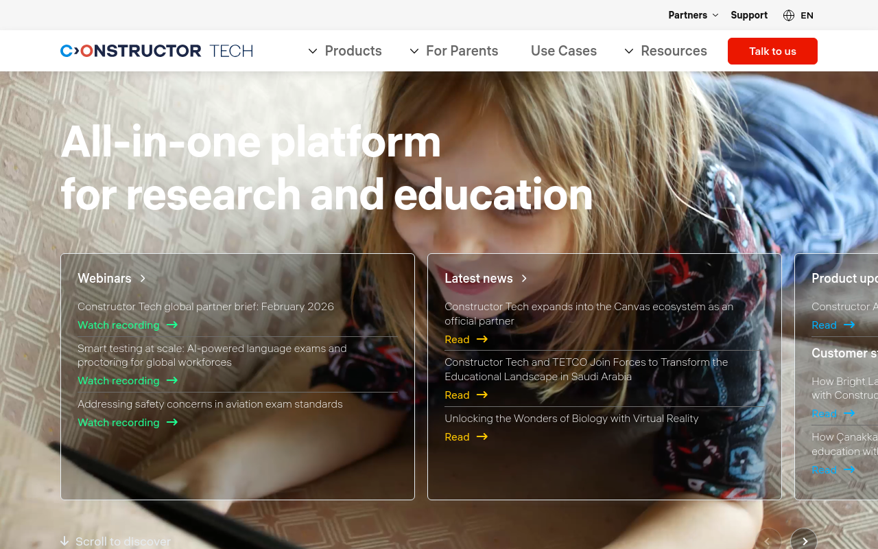 Screenshot von constructor.tech