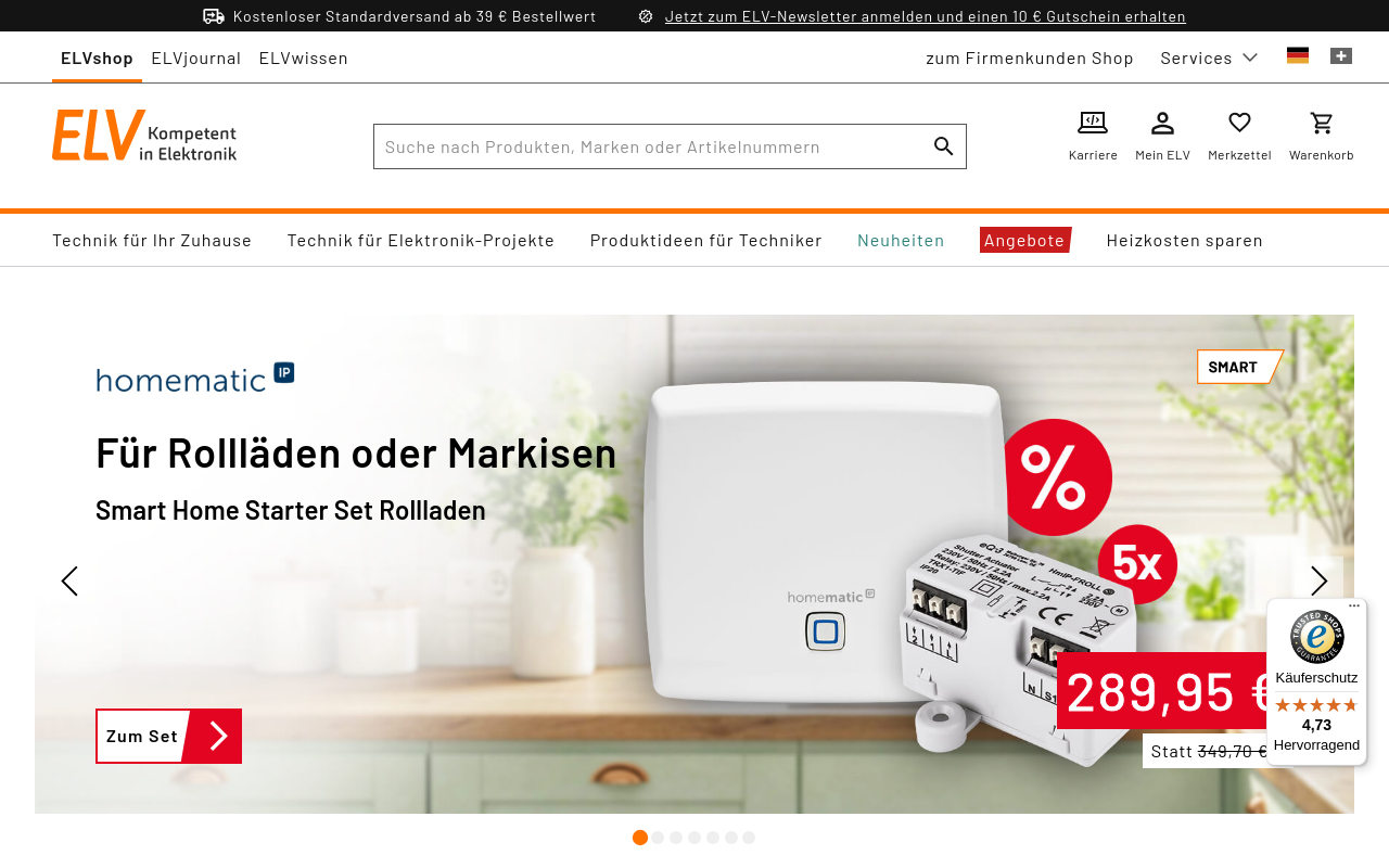 Screenshot von ELV DE