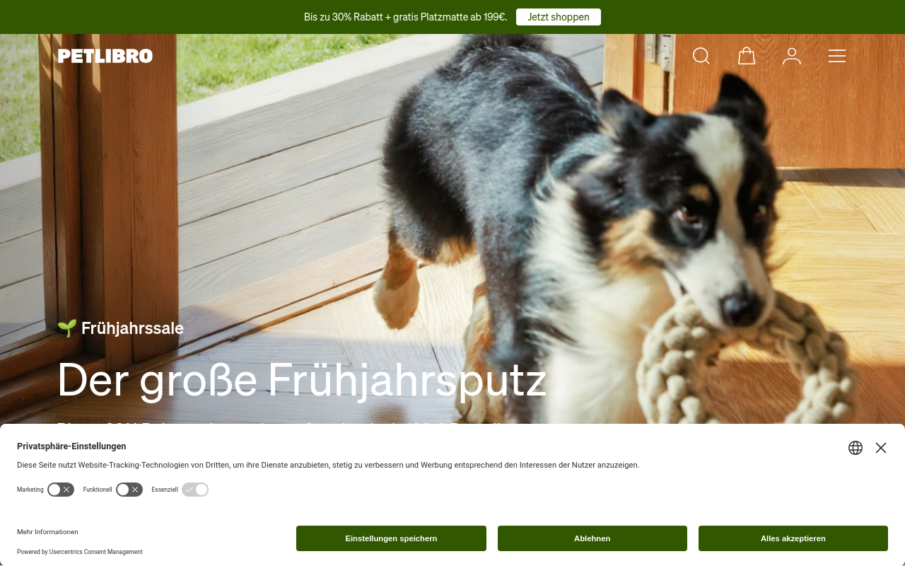 Screenshot von Petlibro DE Affiliate Program