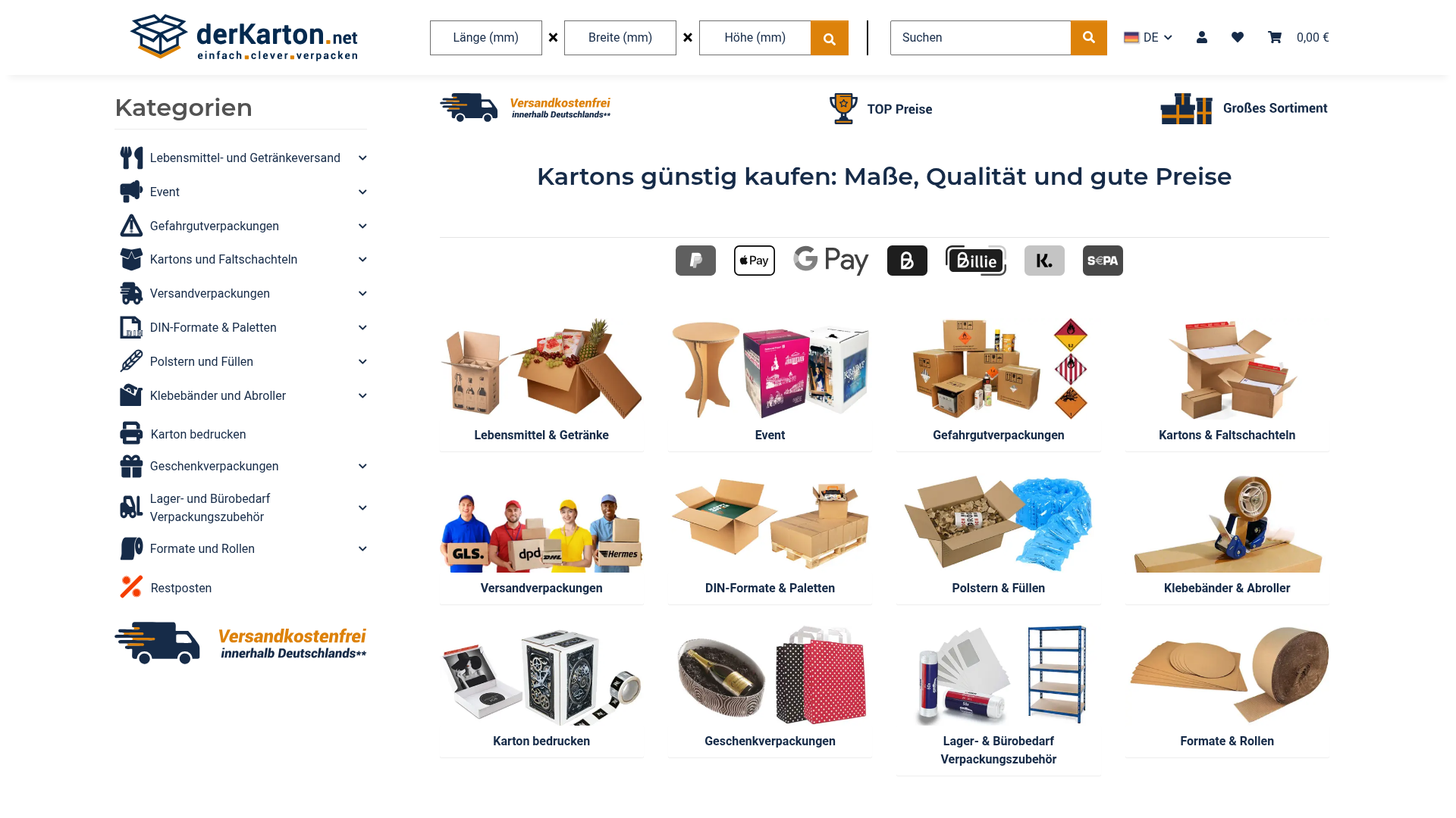 Screenshot von derkarton.net