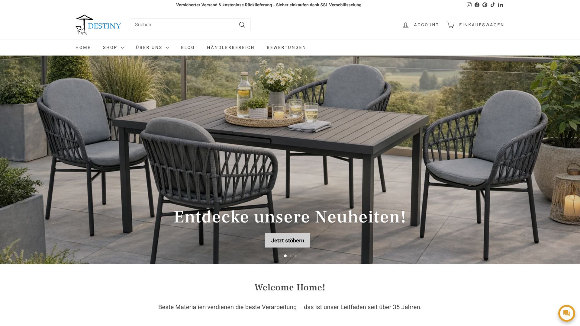 Screenshot von destiny-collection.de