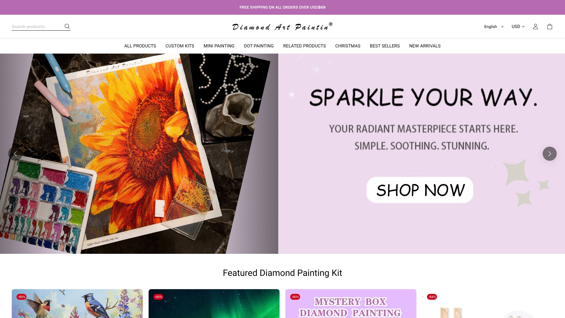 Screenshot von diamondartpaintin.com