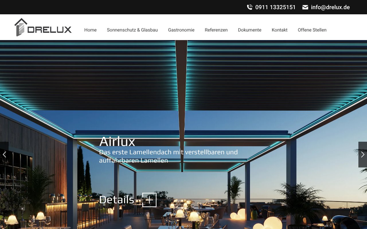 Screenshot von drelux.de