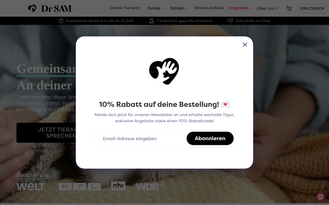 Screenshot von drsam.de
