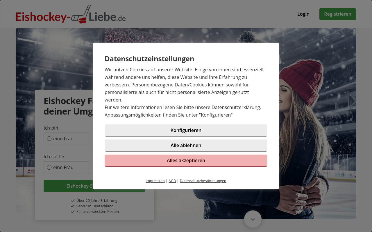 Screenshot von eishockey-liebe.de