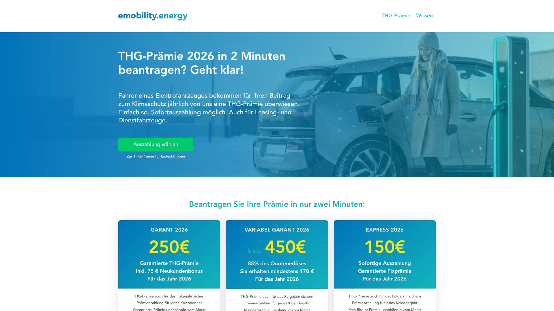 Screenshot von emobility.energy