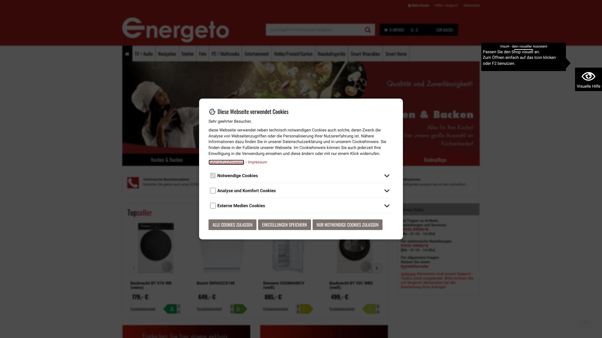 Screenshot von energeto.de