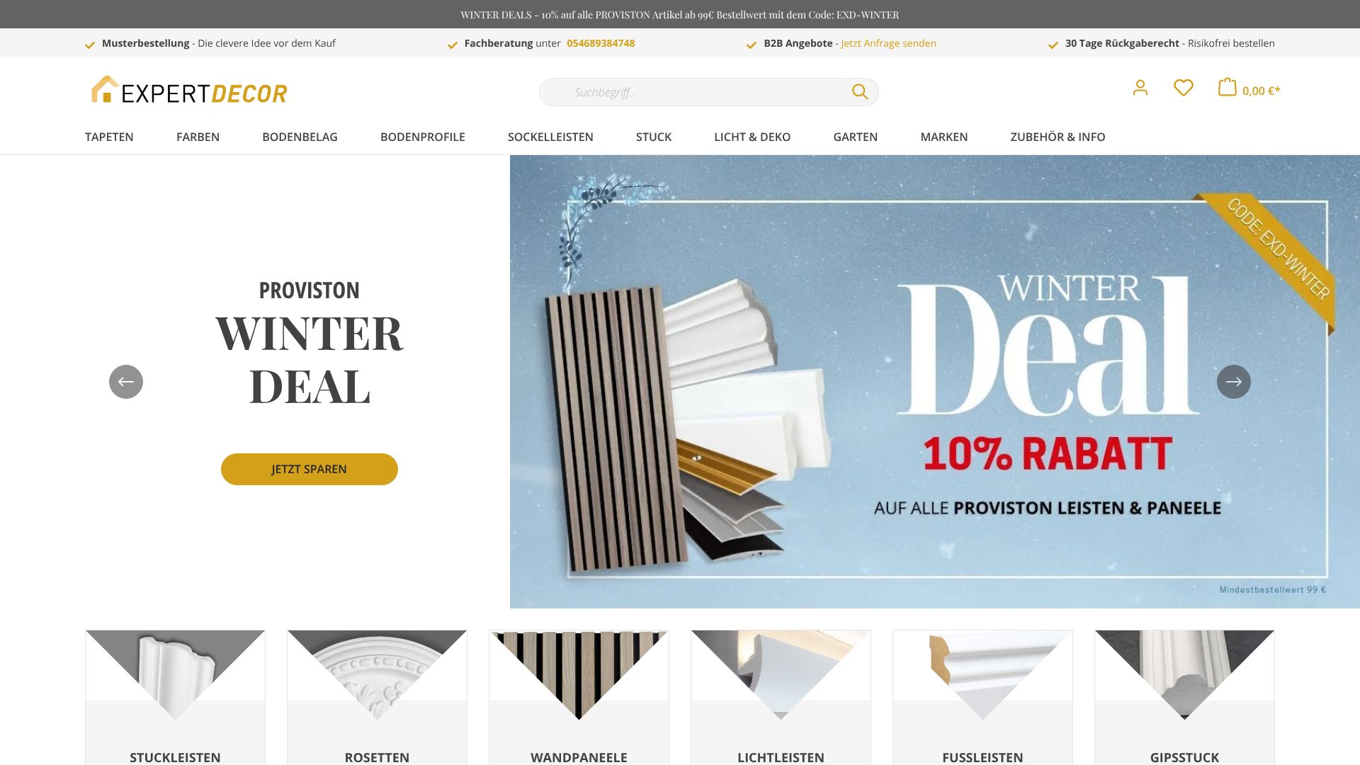 Screenshot von Expertdecor.de