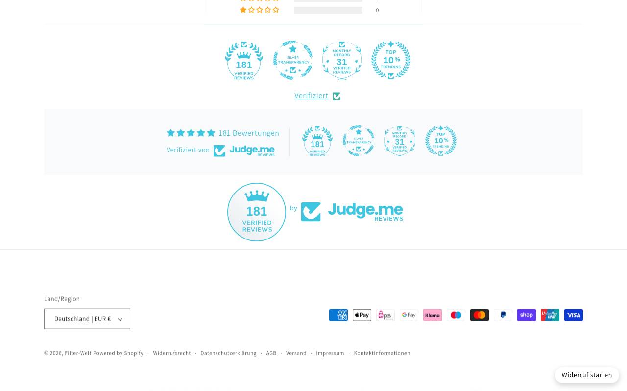 Screenshot von filter-welt.com