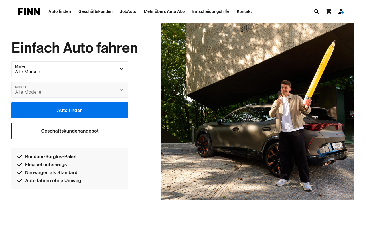 Screenshot von finn.com