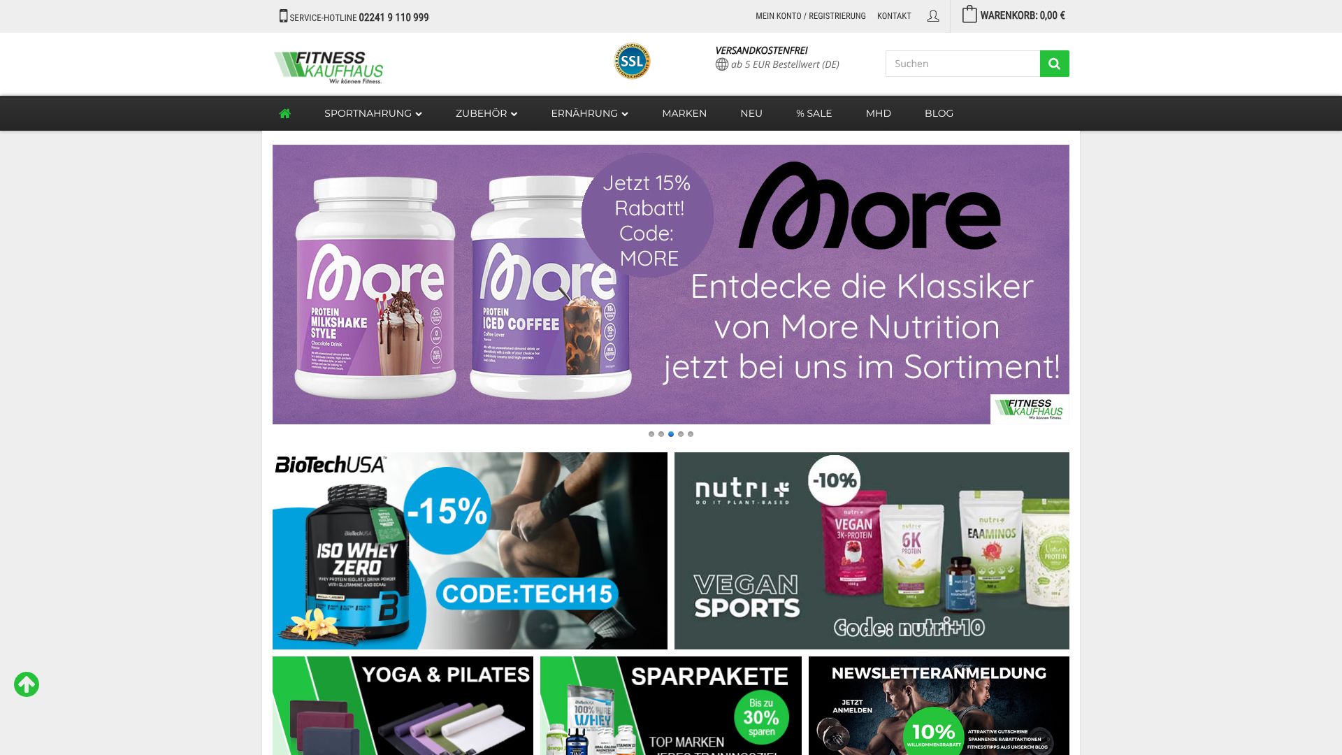 Screenshot von fitnesskaufhaus.de